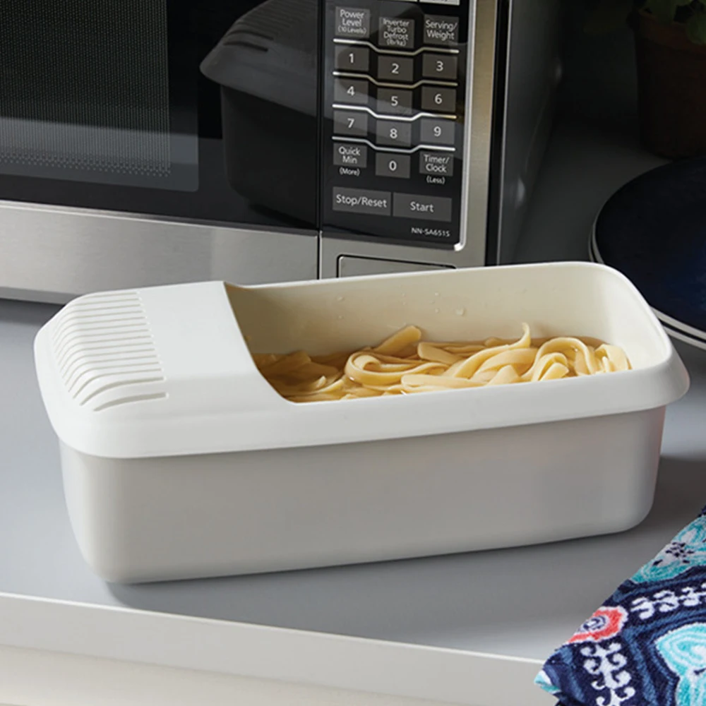

Noodle Maker Case Microwave Pasta Cooker Noddle Bowl Heat Resistant Pasta Boat Steamer Spaghetti Noodle Cooking Box