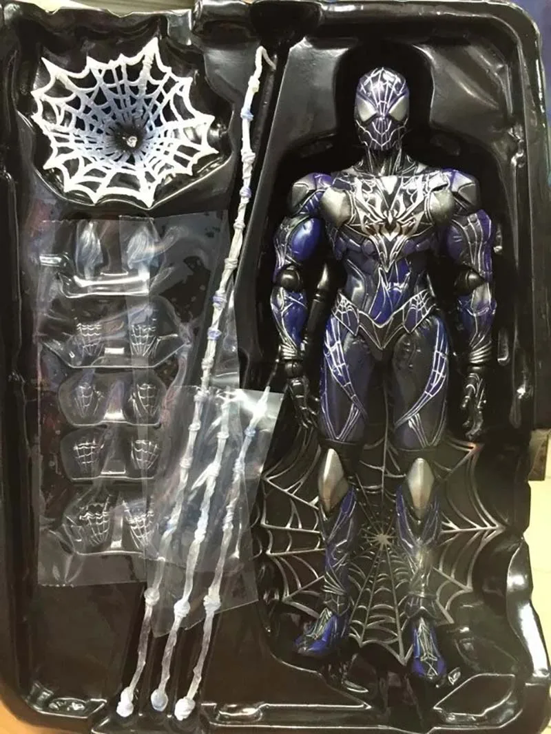 

PA Black Spiderman Action Figures Play Arts Marvel Super Hero Models Collectible Toys