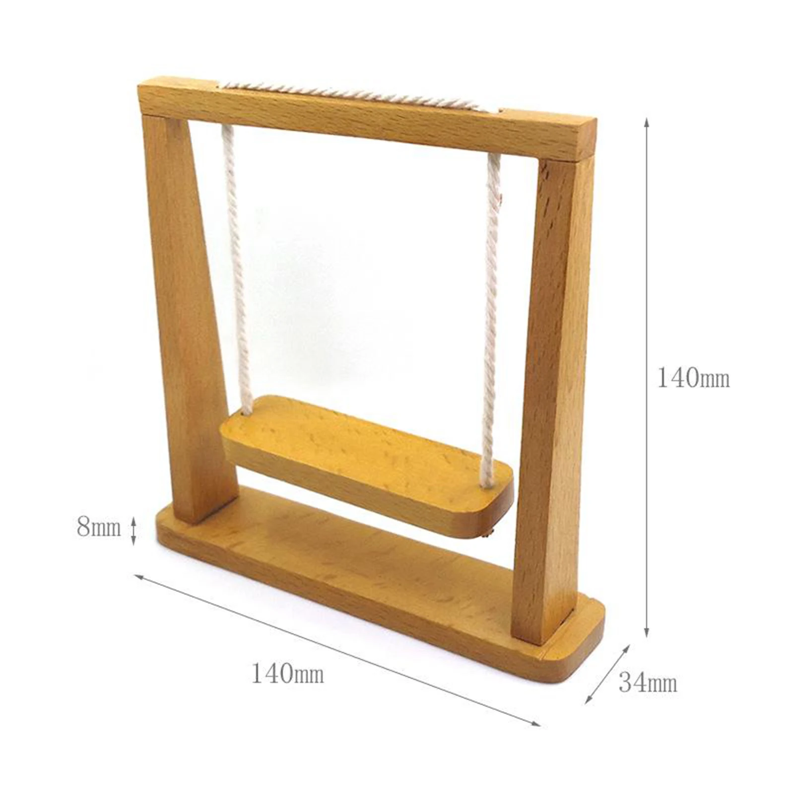 

Simulation Wooden Swing Rocking Chair Furniture Toy for 1/12 1/6 Dolls House