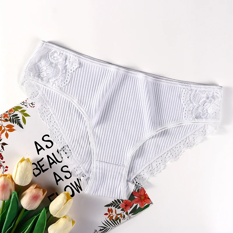 Женское хлопковое нижнее белье M-XXL женские трусики комфортные кружевные с