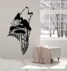 Абстрактный наклейки на стену Волчья Голова силуэт абстрактный природные наклейки 