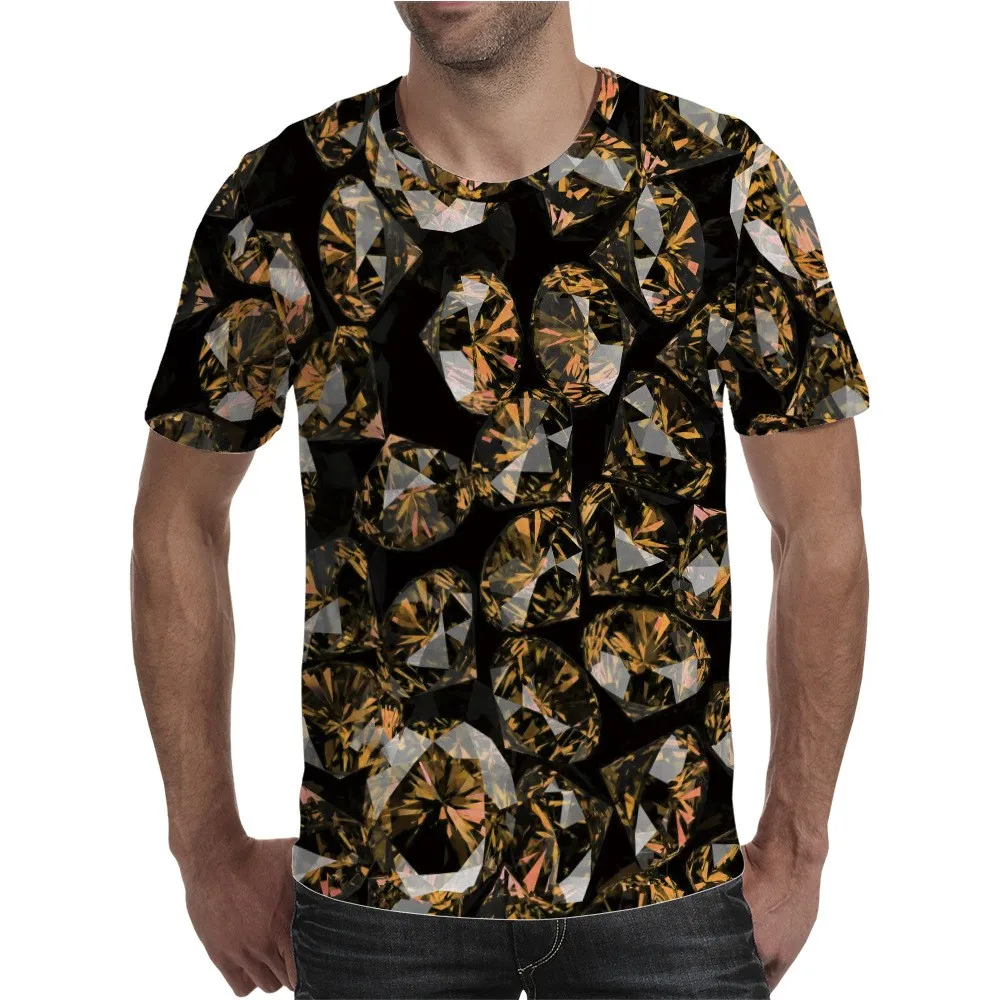 

2021 Summer 3D Printing T-shirt Men's Irregular printed Short Sleeve Casual Round Neck T-shirt Fun Street Oversized clothing