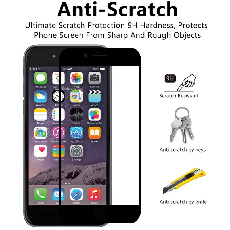 Защитный экран 9d чехол из закаленного стекла для iphone 6 s plus телефона s6 6plus 6splus