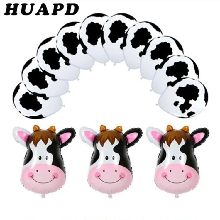 1 комплект 44*64 см Корова Тигр Зебра свинья голова воздушные шары Ферма Животных