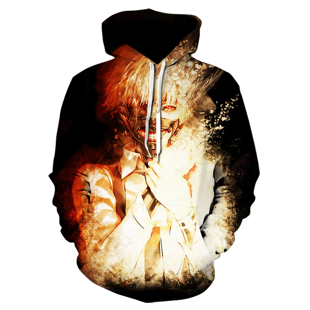 

New Anime 3D Sweatshirt Men/Women Sportswear Print Hooded Black Men's Hoodie Japanese Streetwear Casual Top