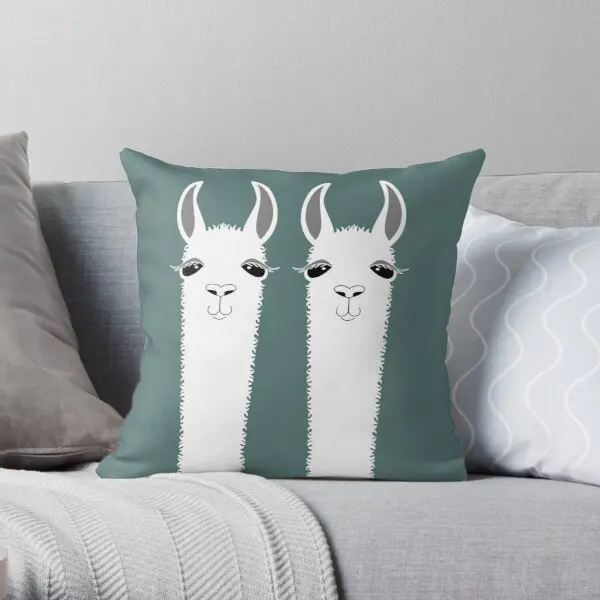 

Llama Twins Printing Throw Pillow Cover Comfort Fashion Decorative Anime Bed Throw Home Cushion Fashion Car Pillows not include
