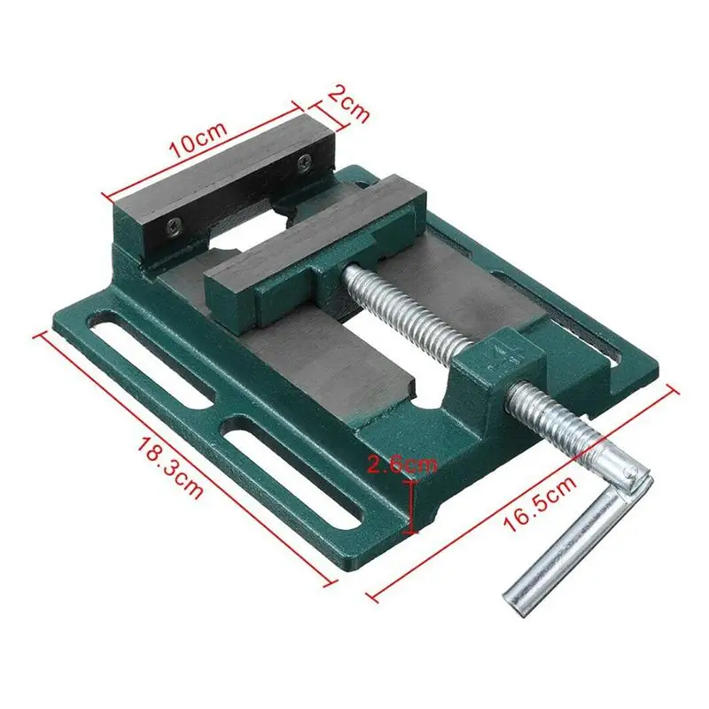 

4/5/6 Inch Cast Iron Drill Press Vise Table Vise Small Bench Clamp for Milling Drilling Machine Woodworking (Green)
