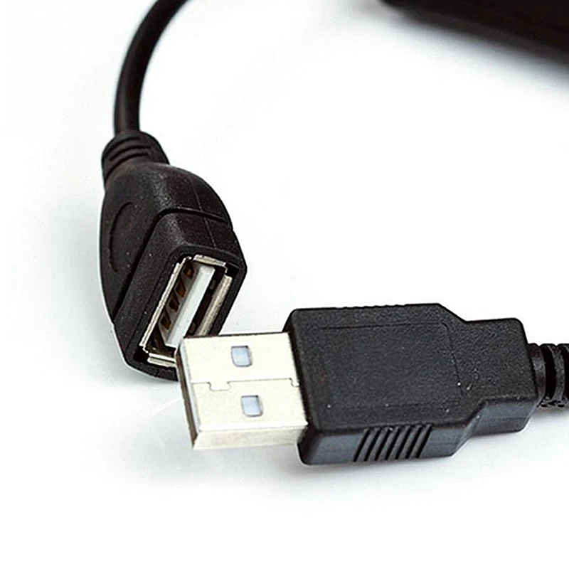Кабель-переключатель USB штекер-гнездо 28 см светодиодный Ной подсветкой |