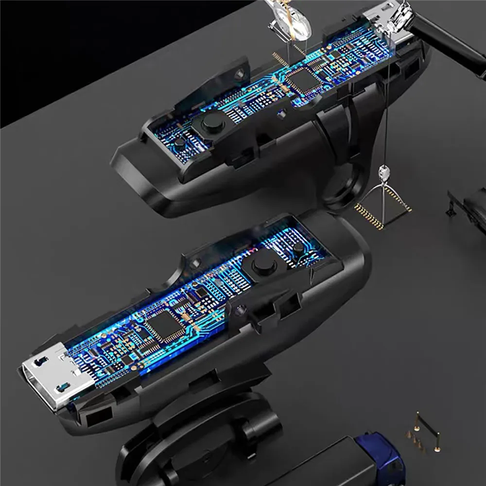 1 пара один клик кнопка Burst Fire телефон игровой курок противоскользящая игра