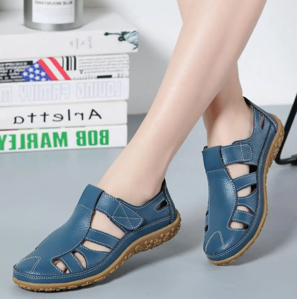 2021Hot для женщин женские ботинки мамы Обувь из натуральной кожи Сандалии на