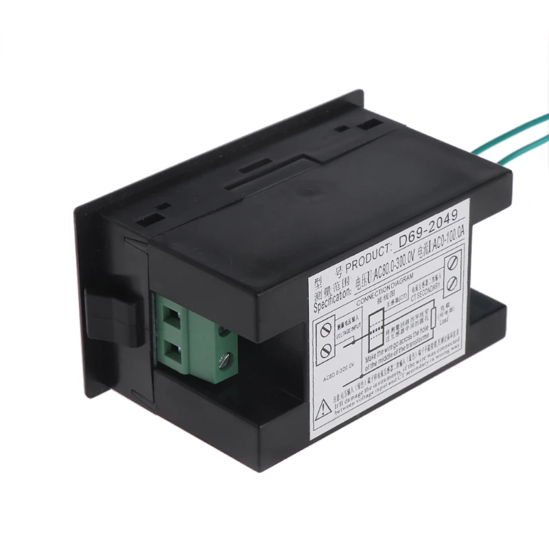 

AC80.0-300.0V 0.01-100A 4 in 1 AC Voltmeter Ammeter Power Energy Meter HD Color Screen 180 Degrees Flawless LED display