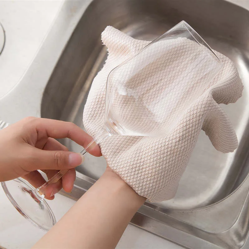 

Rags Efficient Super Absorbent Microfiber Cleaning Cloth Window Glass Car Floor Rag Bowl Dish Ceramic Tile Kitchen Towel
