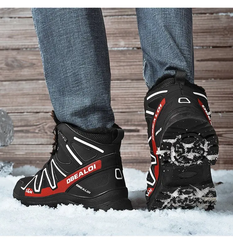 Сезон осень-зима; плюшевые теплые зимние ботинки; повседневная мужская спортивная обувь для путешествий и пеших прогулок; Мужская обувь; ботильоны; Zapatos De Hombre