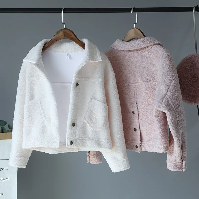 Осенне-зимние модные куртки с длинными рукавами и двойным карманом пуговицами