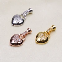 diy necklace bracelet connectors clasp 18k gold plating copper cubic zirconia clasps for jewelry making fastening accessories