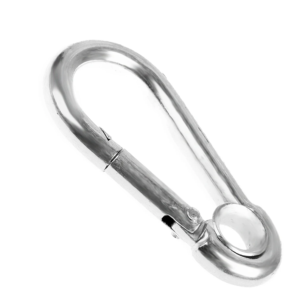 

MagiDeal Durable Outdoor Climbing Stainless Steel Safety Hook Keychain Button Keyring Holder Carabiner Hiking Travel Kit Tools