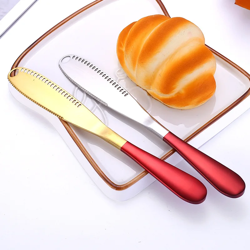 

Stainless Steel Butter Knife Butter Knife With Holes Multifunction Dessert Cake Bread Tools Cutlery Dessert Tools Knife Sets
