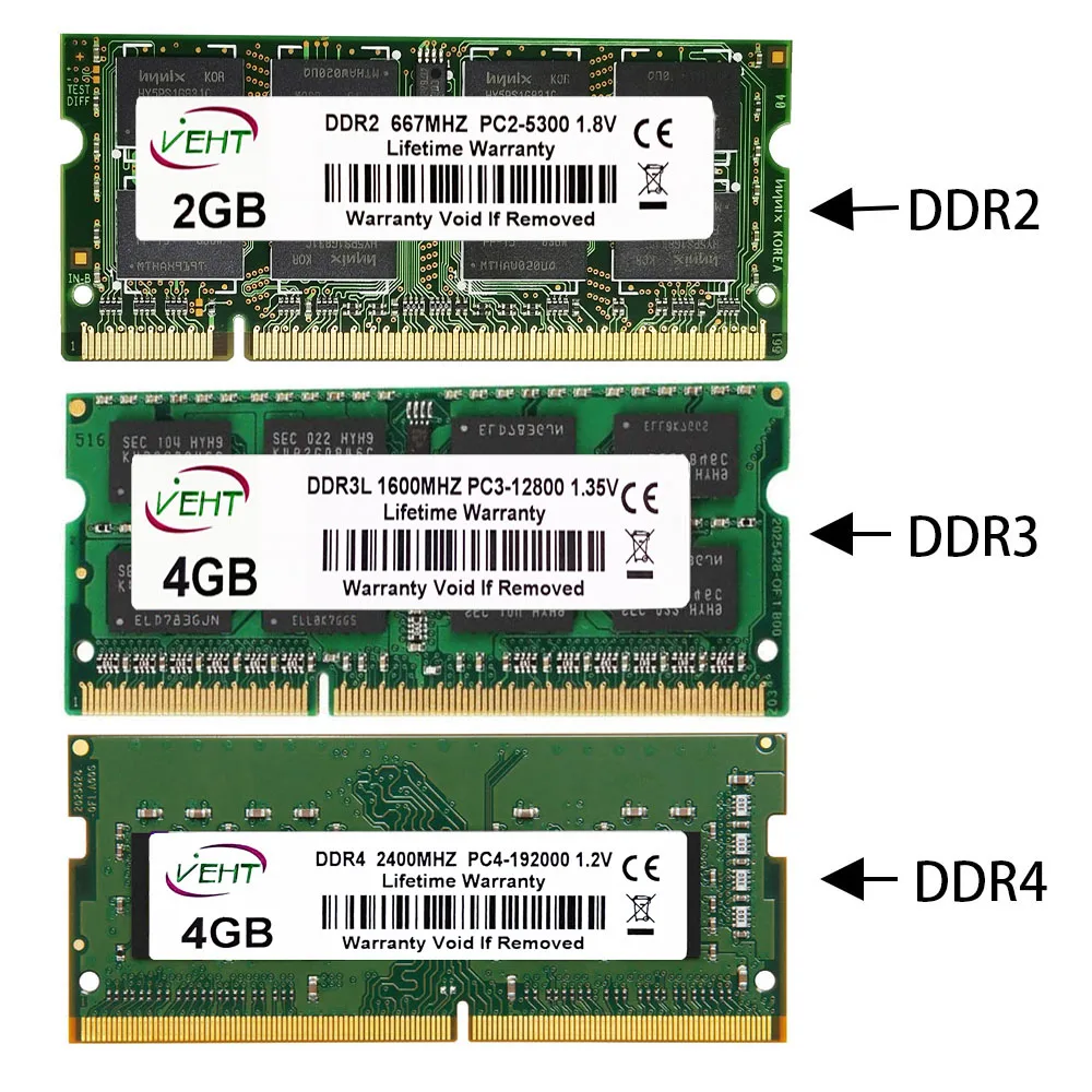 DDR2 DDR3 DDR4 8 ГБ 4 16 1600 2400 2666 2133 3200 DDR3L 204Pin SODIMM оперативная память для ноутбука RAM 260PIN ddr4