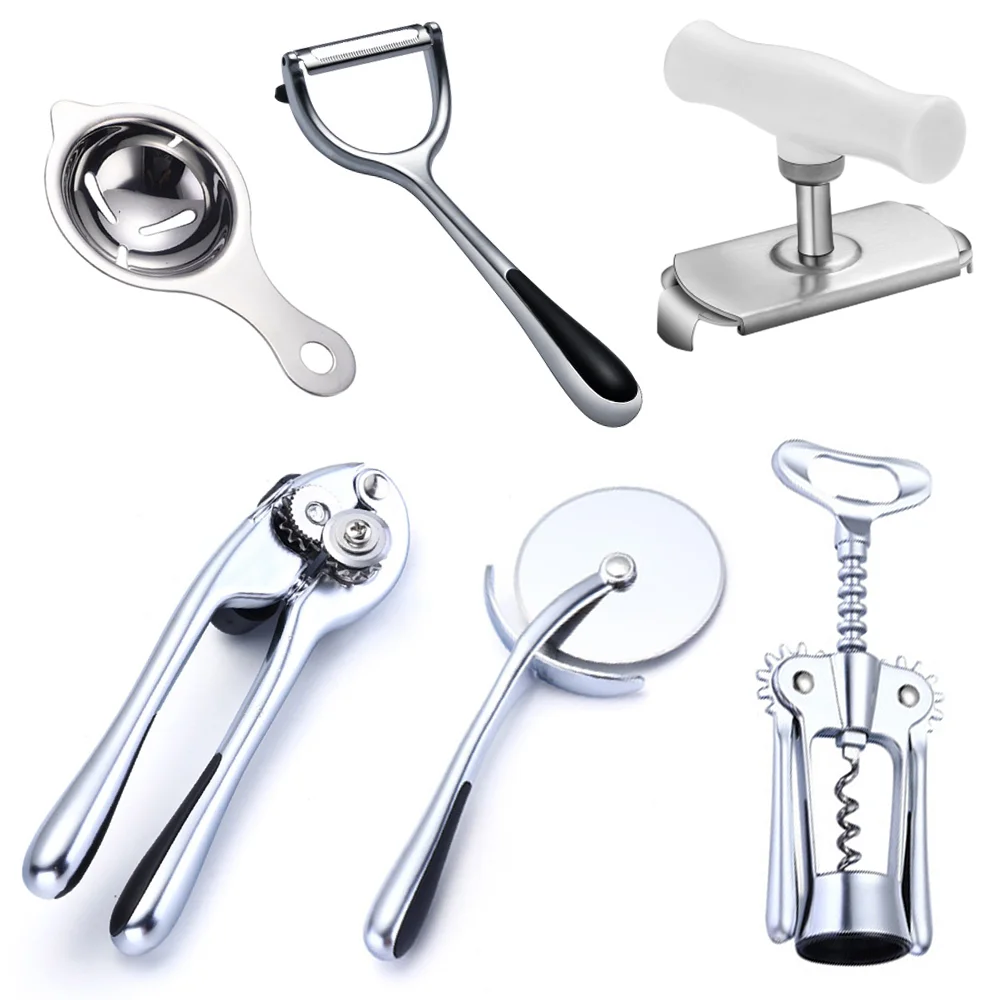 

Hot Professional Kitchen Tool Combination Set Meal Accessory Egg Bottle Opener Melon Cutter Pizza Cutter