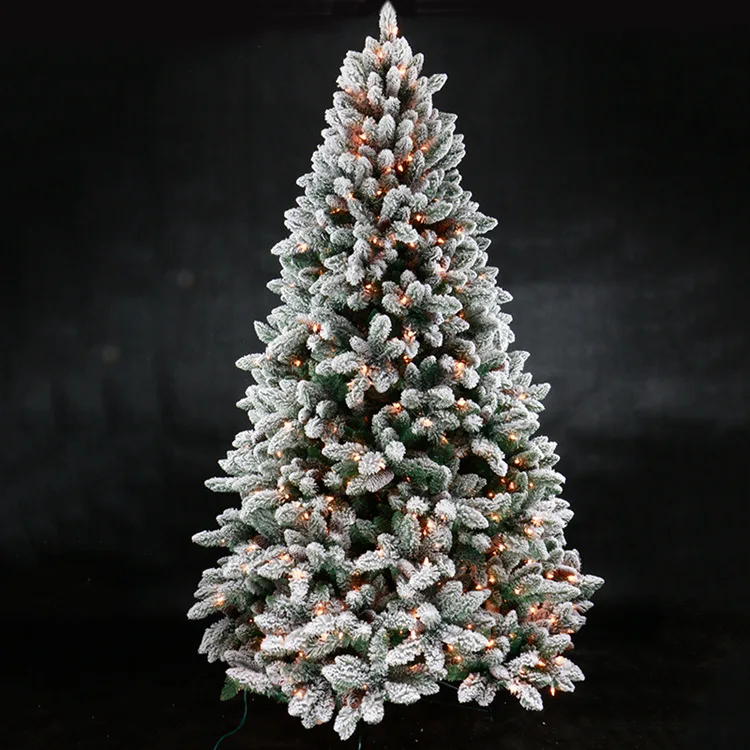 

New Year Gift Flocking Christmas Tree Snowflake Tree Christmas Family Hotel Mall Decoration