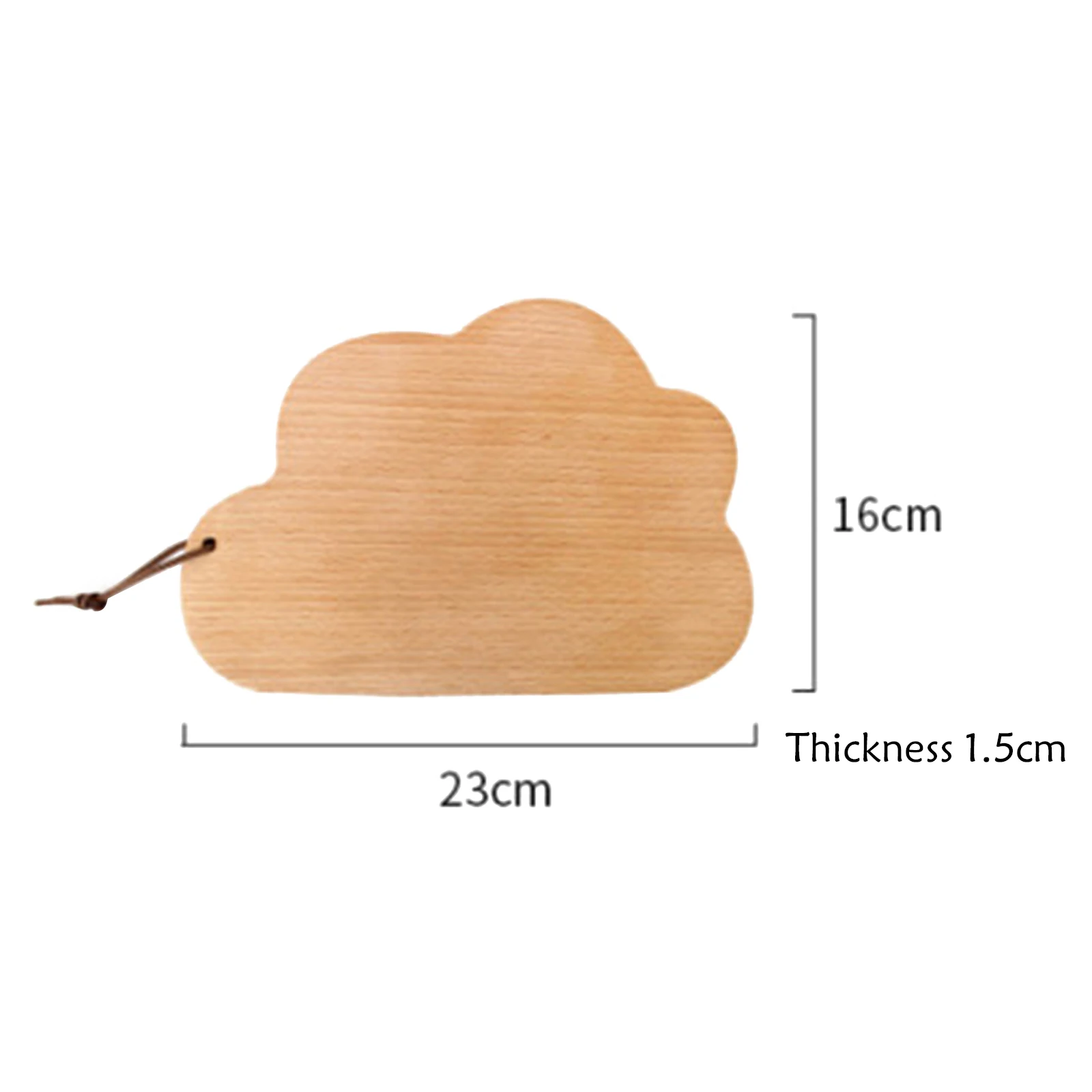 Разделочная доска однотонная Милая облакообразная деревянная сервировочная для
