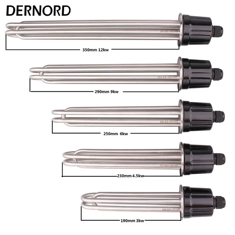 DERNORD Погружной нагреватель 2 дюйма 3/4-12кВт  SUS304 220/380В