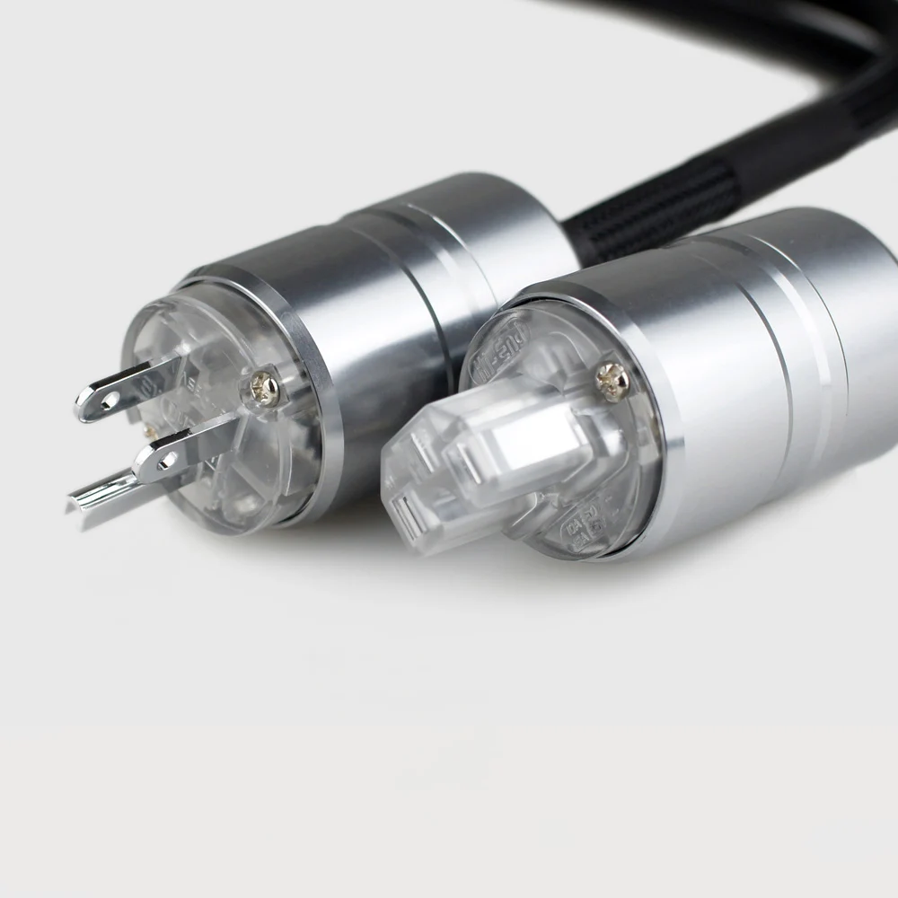 Аудио 4N медный посеребренный кабель питания 7 AWG HIFI Американский Алюминиевый