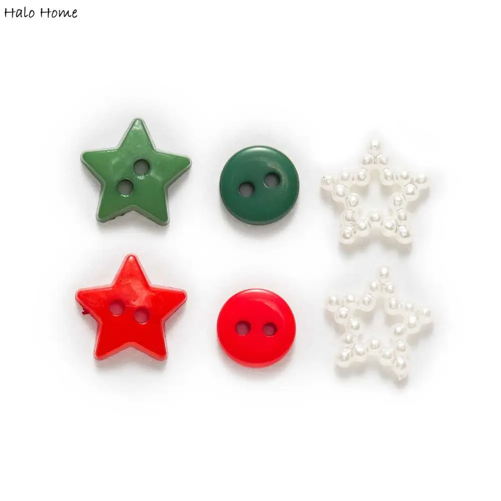 200 шт цветные рождественские смолы кнопки для шитья скрапбукинга одежда Декор