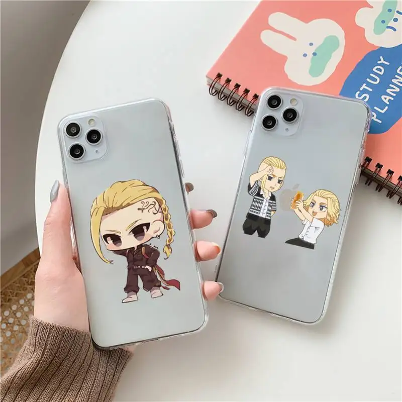 Tokyo Revengers Cartoon cute Phone Case Transparent for Clear iPhone case 11 12 mini pro XS MAX 8 7 6 6S Plus X 5S SE 2020 XR