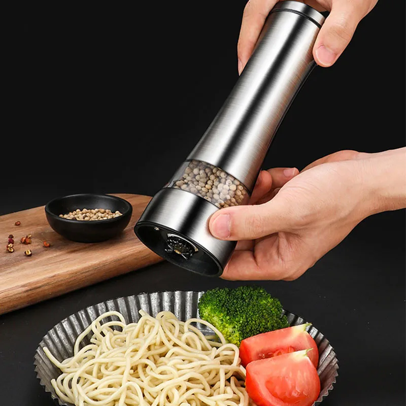 Мельница для перца Нержавеющая сталь ручная мельница соли и металла Стекло Еда
