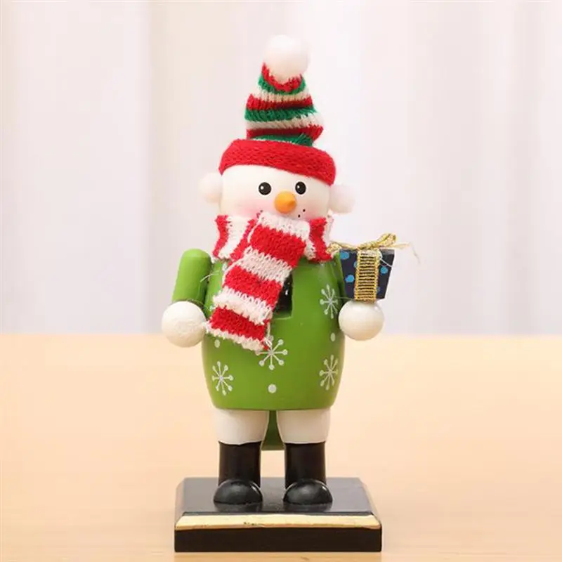 

Деревянная кукла-гайкер, настольное украшение, Рождественское украшение, форма Санта-Клауса, кукла, подарок на день рождения для детей, обуч...