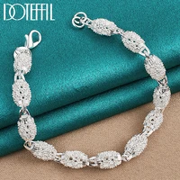doteffil 925 sterling silver hollow bead ball bracelet chain for woman charm wedding engagement jewelry