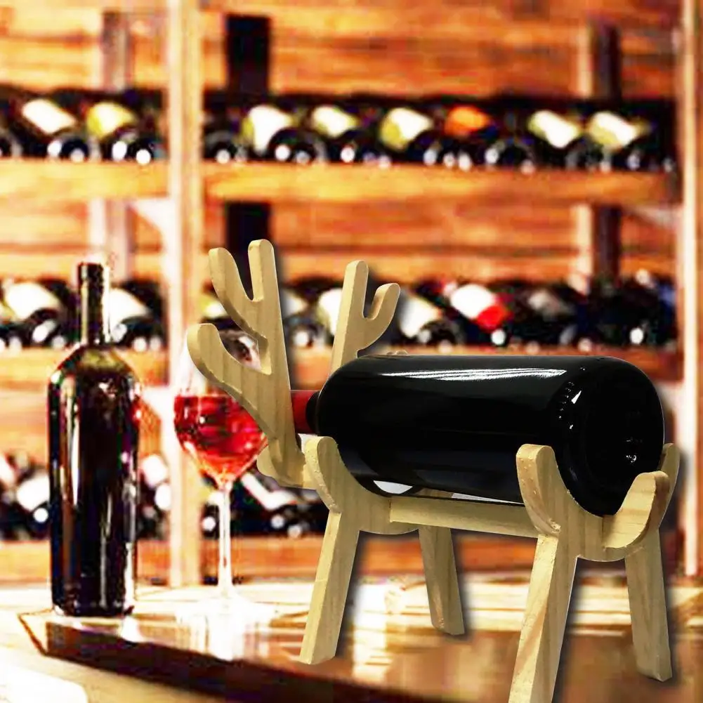 

80% Dropshipping!Animal-shaped wine rack load-bearing stable base wooden wine rack home decoration ornaments