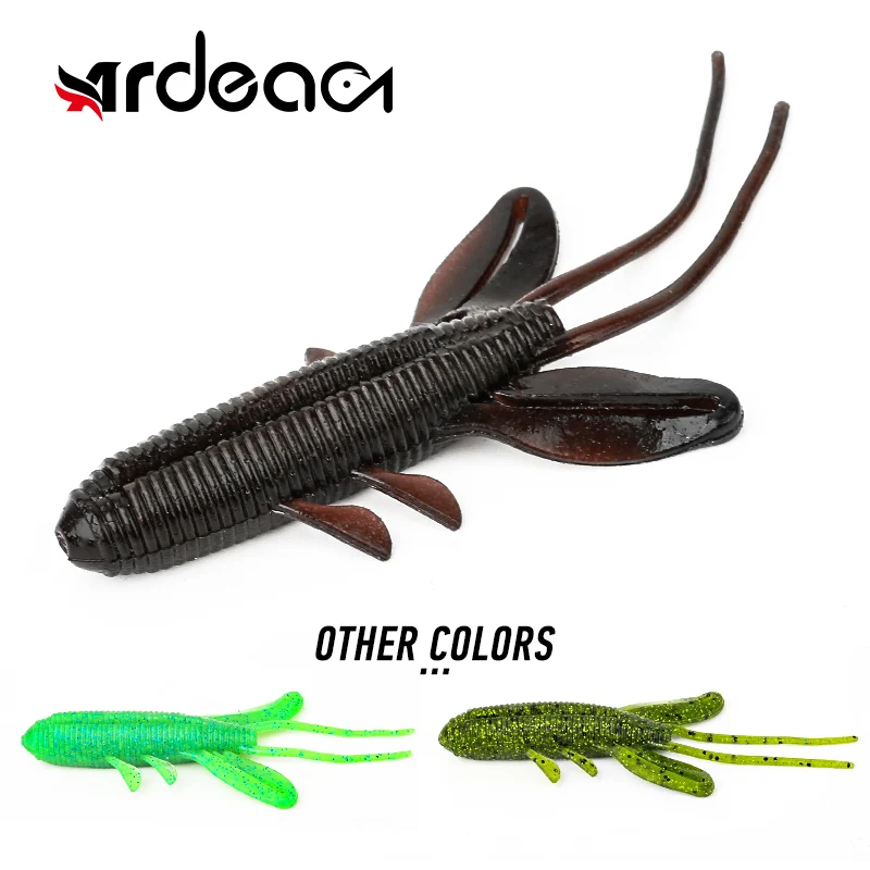 Ardea креветки приманки 90/110 мм 6 5/12g мягкие искусственные черви рыболовная приманка
