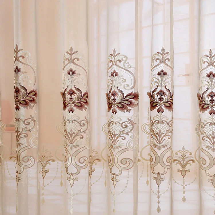 Занавески для гостиной столовой спальни шенилль вышивка занавески Европейский