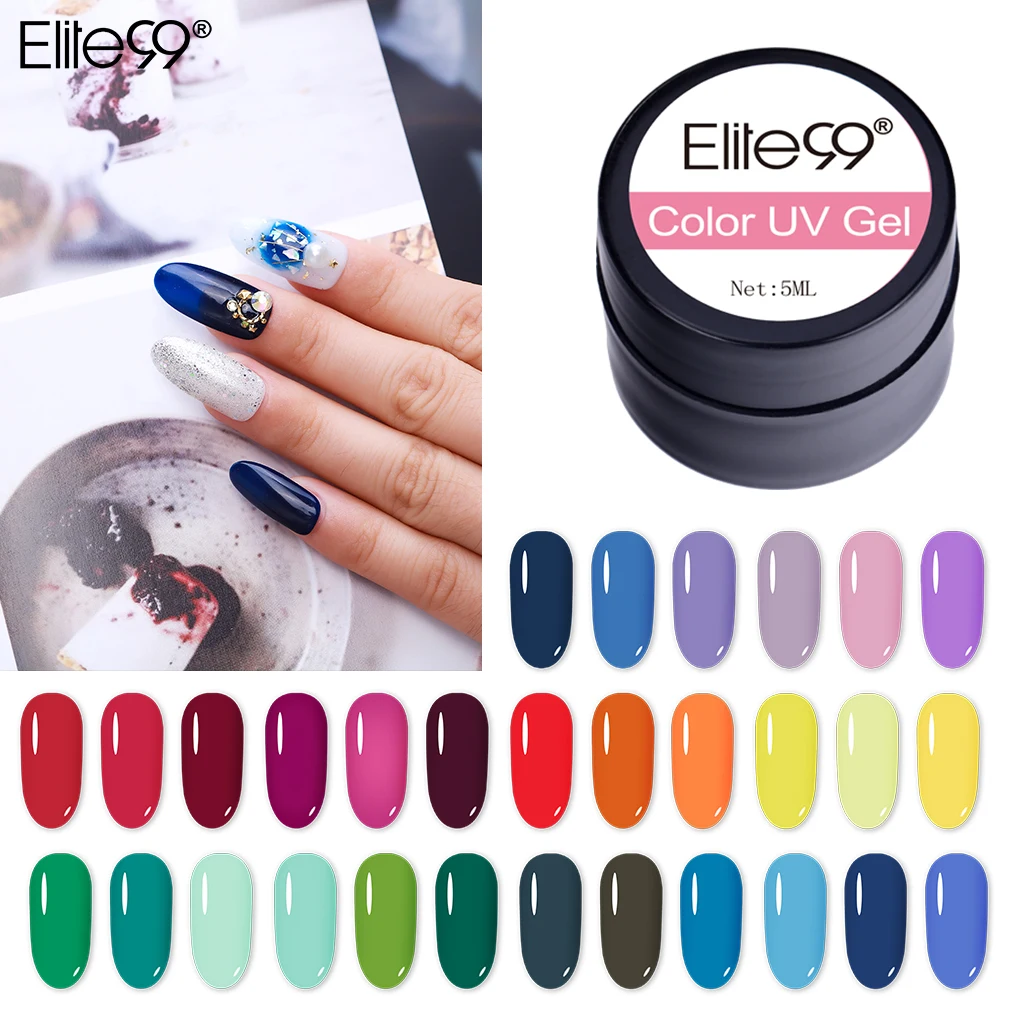 Elite99 красочные Vernis Полупостоянный УФ гель для ногтей Советы Дизайн Маникюр