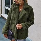 Женские зимние пальто и куртки, теплое пальто из искусственного меха, женская черная теплая куртка Тедди, модная женская куртка оверсайз, зима 2020