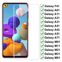9h hd tempered glass for samsung galaxy f41 a42 m51 m31 m21 m11 m01 screen protector a01 a11 a21 a31 a41 a51 a71 protective film