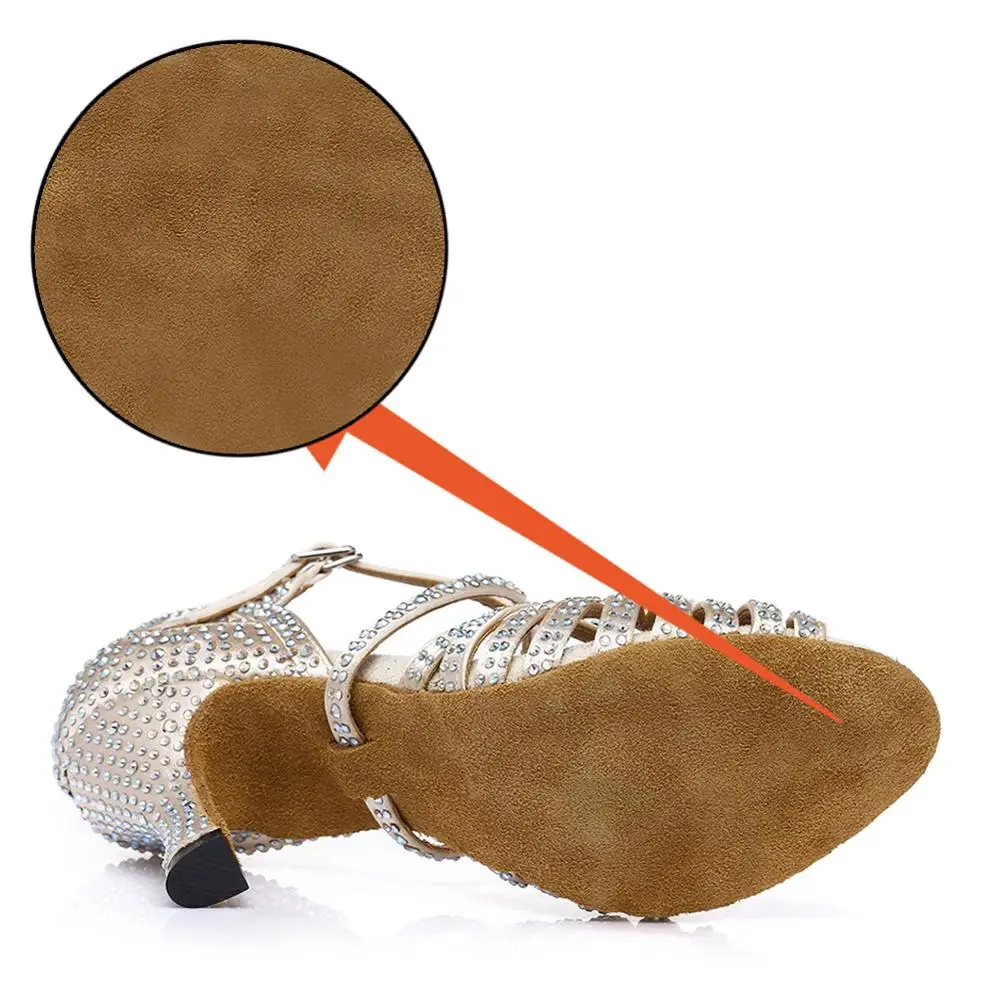 DKZSYIM танцевальная обувь для латинских танцев Для женщин сатин Стразы сверкающие