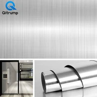 metal brushed gold silver diy removable wallpaper decor film pvc vinyl waterproof oil proof house appliance kitchen wall sticker