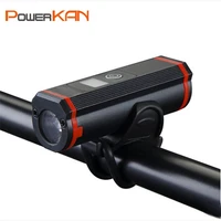 powerkan 10w high power t6led 5 mode led headlight flashlight rechargeable smart indicator portable waterproof bicycle