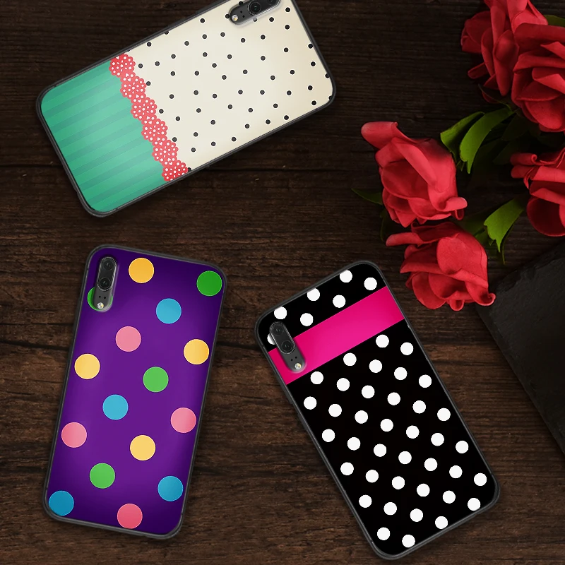 Beautiful polka dots Soft Silicone for Huawei P30 Lite Pro P Smart 2016 2019 P8 P9 P10 P20 TPU | Мобильные телефоны и