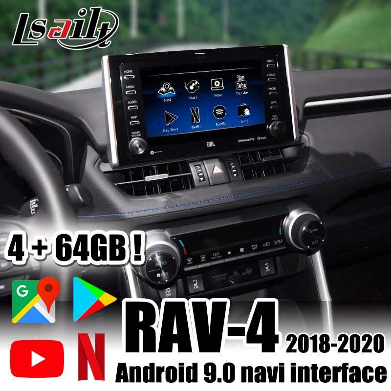 Мультимедийный видеоинтерфейс PX6 Lsailt Android 9 0 для Toyota RAV 4 2018 20 с навигацией YouTube Netflix