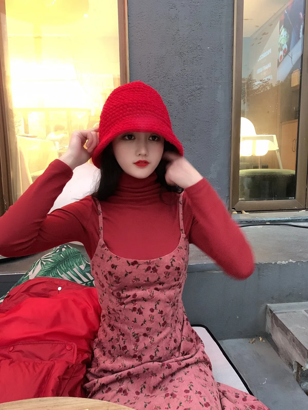 

Dresses for Women Summer Customized Sweet Fishtail Dress with Thin and White Slings and Floral Strap Korean fashion