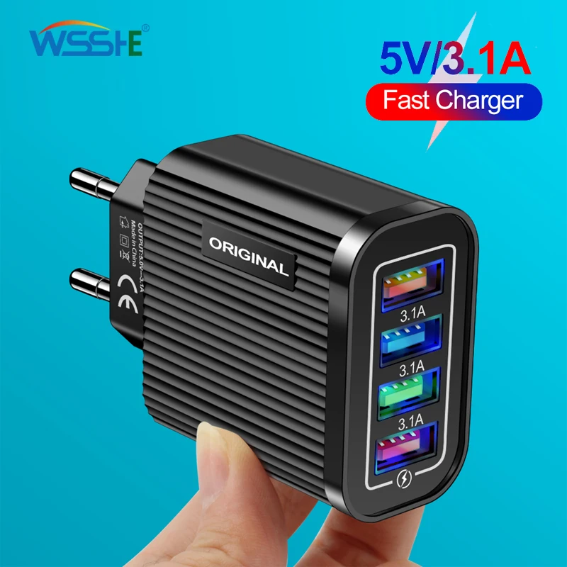 

For Xiaomi Charger Quick Charge 3.0 Wall Fast Charging For iPhone XR XS 11 Pro Samsung Huawei Tablets Mobile Phone USB Chargers