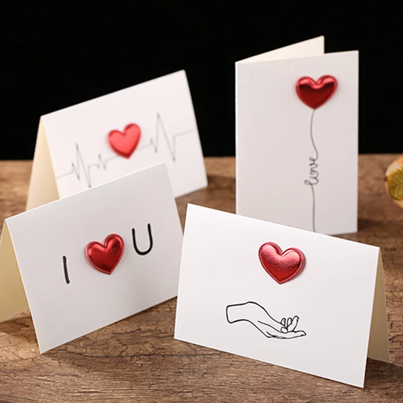 

Message To Girlfriend 3D Heart Heart Invitation Card Wedding Greeting Card Wedding Gifts for Guests Valentine's Day Decoration