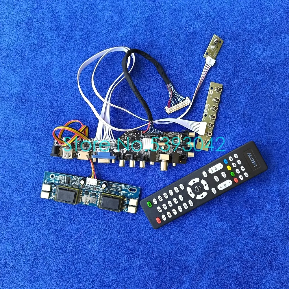 Цифровой сигнал DVB 30 контактный LVDS 4-CCFL USB VGA AV подходит LM170E01/LM170E02/LM170E03 монитор