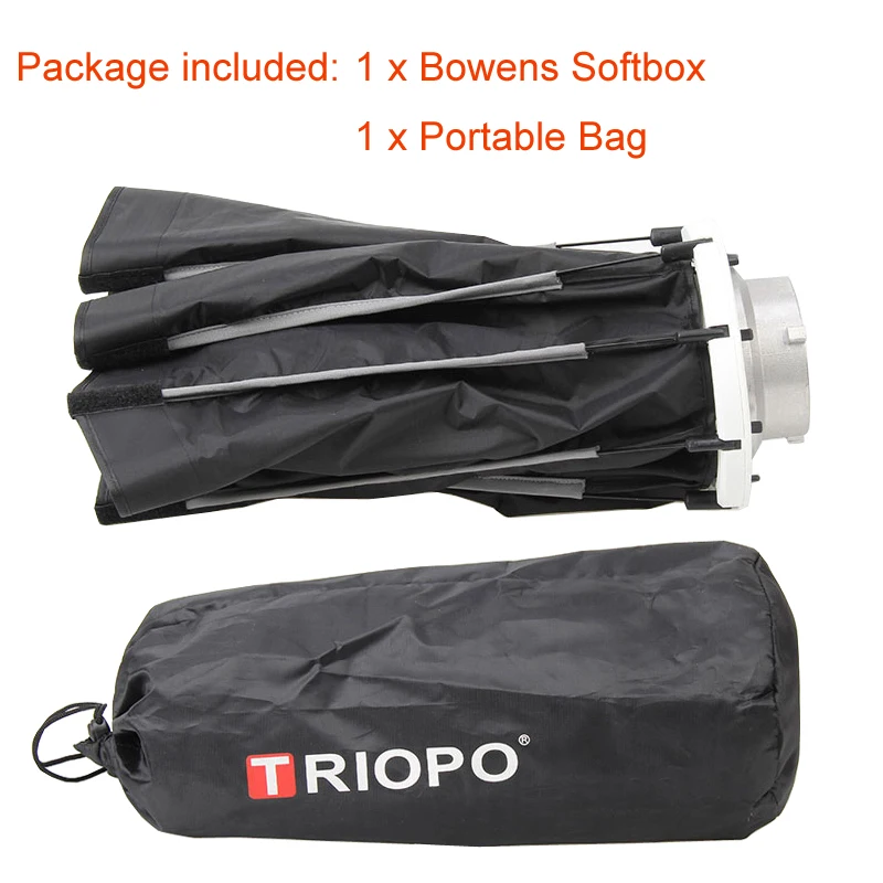TRIOPO переносной восьмиугольный Зонт Bowens 120 см софтбокс для наружной съемки сумка