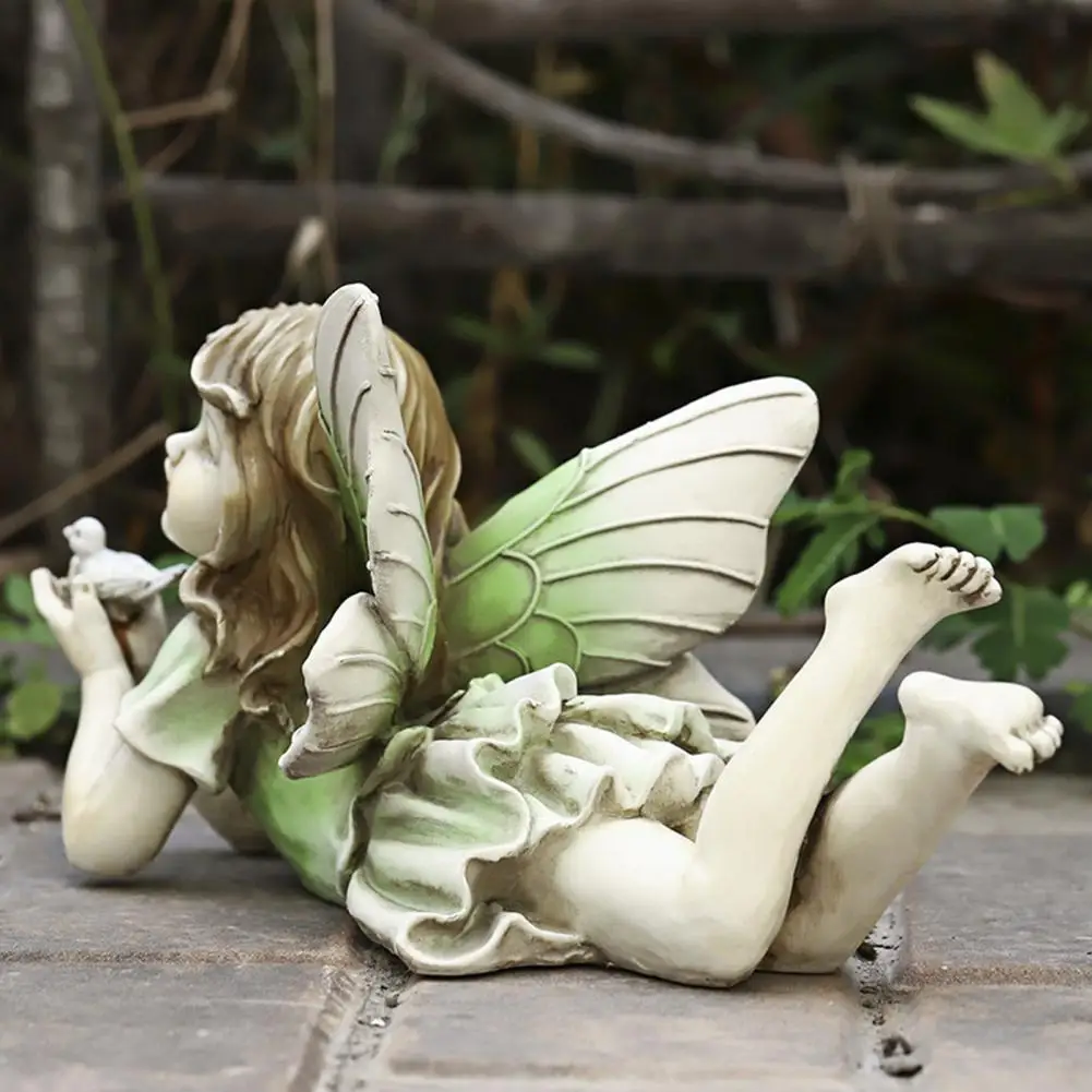 

garden fairy Statue Angel sculpture desktop decoration flower fairy statue resin decoration artwork for home garden