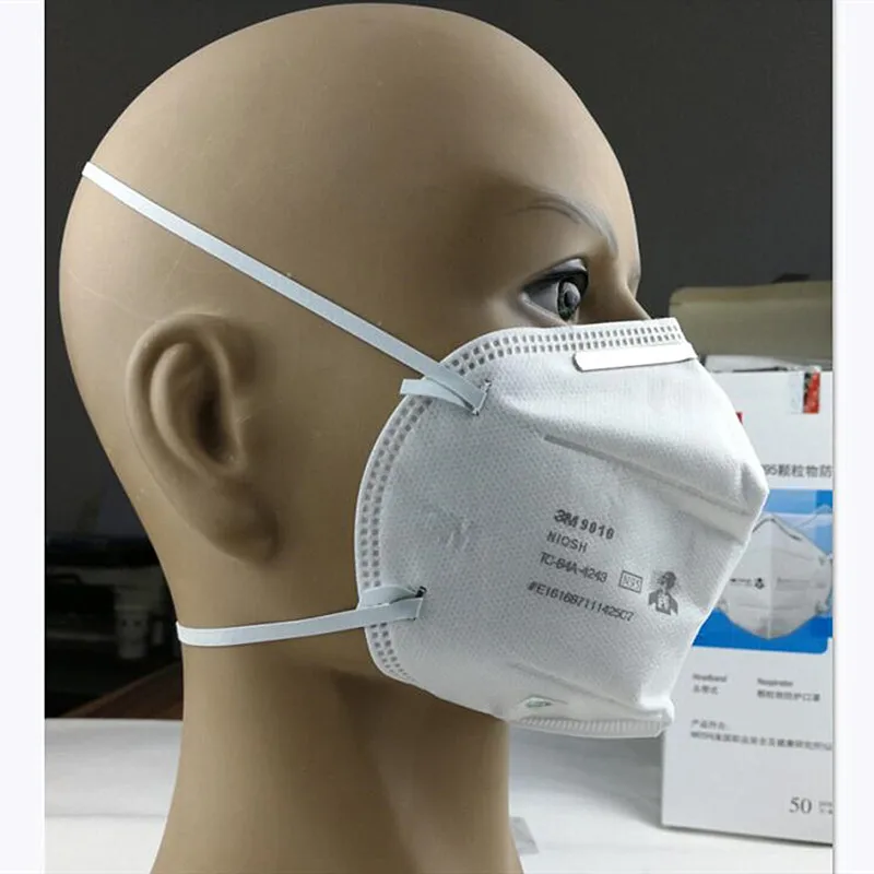 50 шт./лот 3 м 9010 N95 маски против пыли и гриппа H1N1 защитная маска сертифицированная NIOSH/LA маска эффективный антистатический фильтр H012820